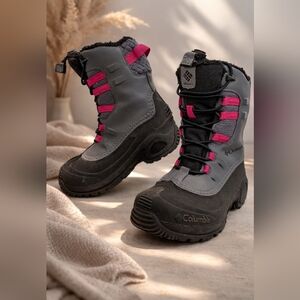 Columbia Gray and Pink Winter Boots
